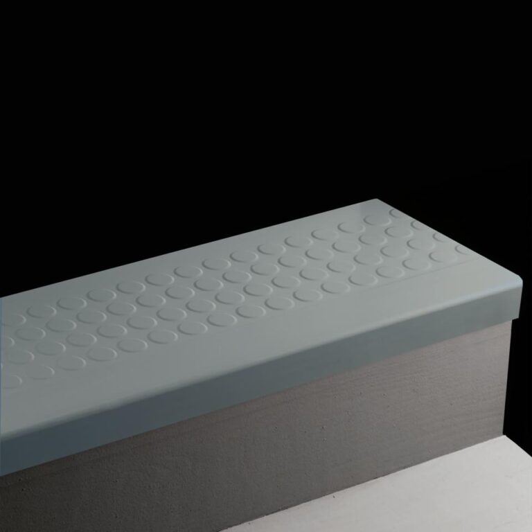 Tarkett Angle Fit Rubber Stair Tread Raised Round #84 Blue Jeans with Insert 72"