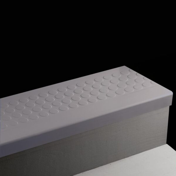 Tarkett Angle Fit Rubber Stair Tread Raised Round #TB4 Grapest with Grit tape 60"