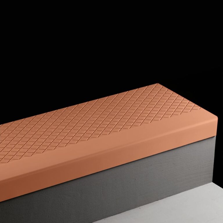 Tarkett Angle Fit Rubber Stair Tread Diamond #62 Tangerine Tango 72"