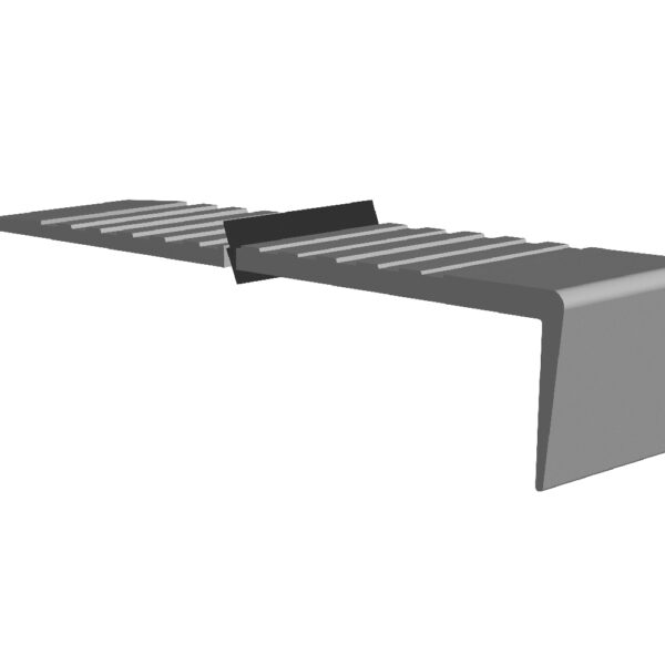 Core Flooring Heavy Duty Stair Treads #28 Light Green with 2" Safety Walk C2029 Teak Brown 2-1/4" x 12" x 12'