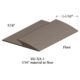 Johnsonite Carpet Edge Guard - EG 45 J 3/16" material to floor #45 Sandalwood 12'