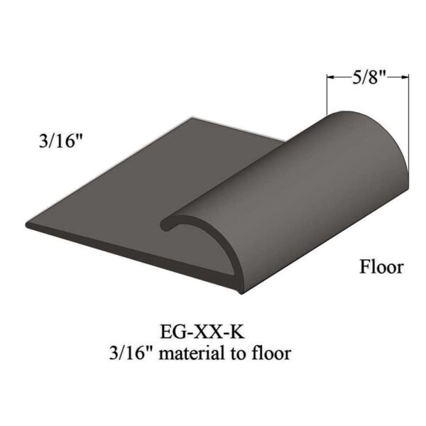 Johnsonite Carpet Edge Guard - EG 47 K 3/16" material to floor #47 Brown 12'