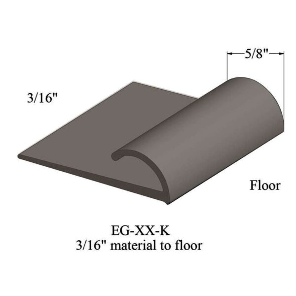 Johnsonite Carpet Edge Guard - EG 283 K 3/16" material to floor #283 Toast 12'