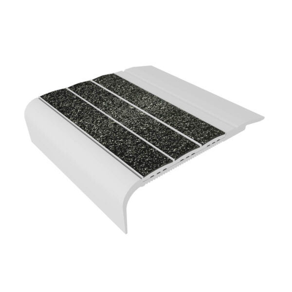 Kinesik Ecoglo F5-N20 Flat Stair Nosing with Black Anti-Slip Strips 2.7" (Sold in Linear Feet)