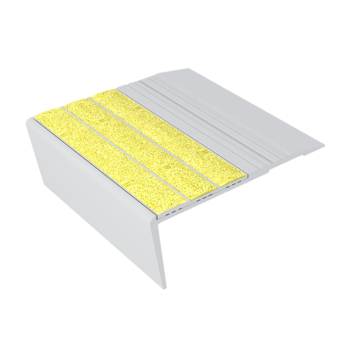 Kinesik Ecoglo F6-N20 Flat Stair Nosing with Yellow Anti-Slip Strips 3.1" (Sold in Linear Feet) Kinesik Ecoglo F6-N20 Flat Stair Nosing with Yellow Anti-Slip Strips 3.1" (Sold in Linear Feet)