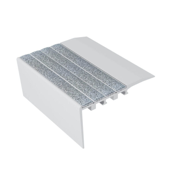 Kinesik Ecoglo RC4-N30 Carpet Stair Nosing with Black Anti-Slip Strips 3.5" (Sold in Linear Feet)