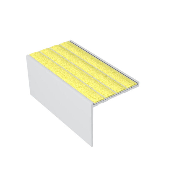 Kinesik Ecoglo RF7B-N30 Flat Stair Nosing with Yellow Anti-Slip Strips 2.19" (Sold in Linear Feet)