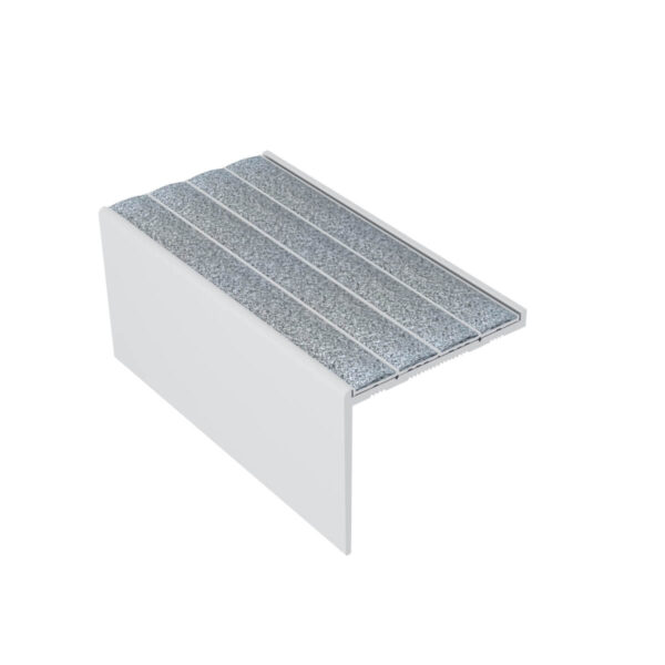 Kinesik Ecoglo RF7B-N30 Flat Stair Nosing with Grey Anti-Slip Strips 2.19" (Sold in Linear Feet)