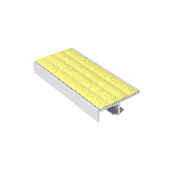Kinesik Ecoglo S2-N30 Cast in Place Stair Nosing with Yellow Anti-Slip Strips 2.2" (Sold in Linear Feet)
