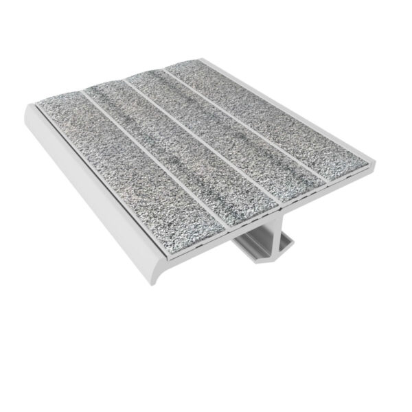 Kinesik Ecoglo S4-N30 Cast in Place Stair Nosing with Grey Anti-Slip Strip 2.2" (Sold in Linear Feet)