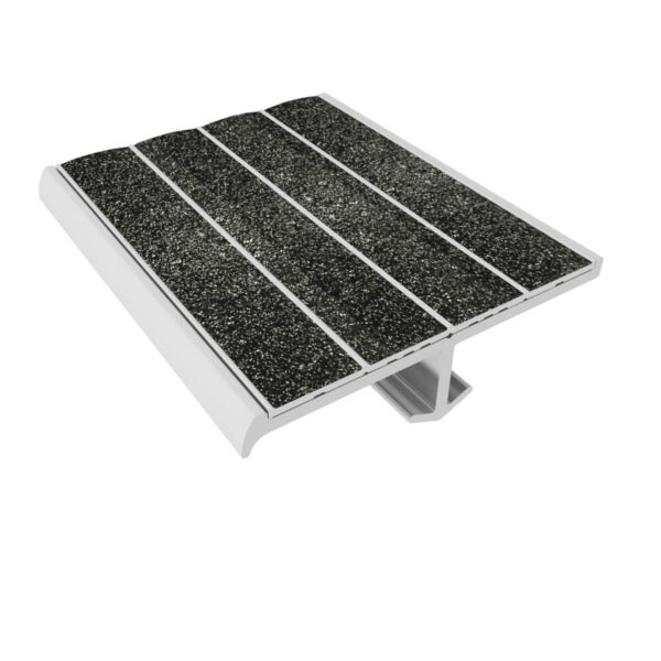 Kinesik Ecoglo S4-N30 Cast in Place Stair Nosing with Black Anti-Slip Strip 2.2" (Sold in Linear Feet)