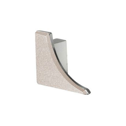 Schluter DILEX-AHKA Left End Cap with 3/8" Radius Aluminum Ivory