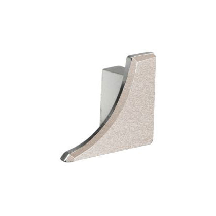 Schluter DILEX-AHKA Right End Cap with 3/8" Radius - Aluminum Ivory