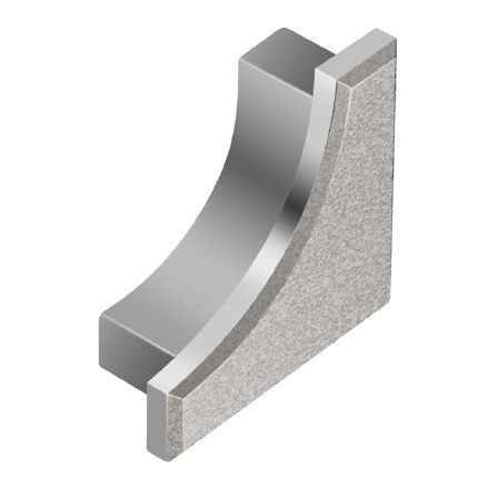 Schluter DILEX-AHK End Cap - Aluminum Greige