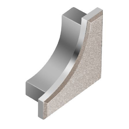 Schluter DILEX-AHK End Cap - Aluminum Cream