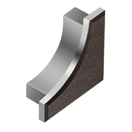 Schluter DILEX-AHK End Cap - Aluminum Dark Anthracite