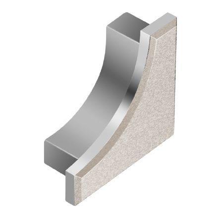 Schluter DILEX-AHK End Cap - Aluminum Ivory