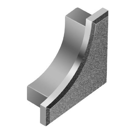 Schluter DILEX-AHK End Cap Aluminum Stone Grey
