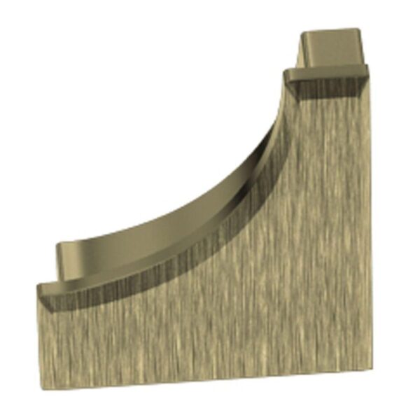 Schluter DILEX-AHK End Cap - Aluminum Anodized Brushed Brass