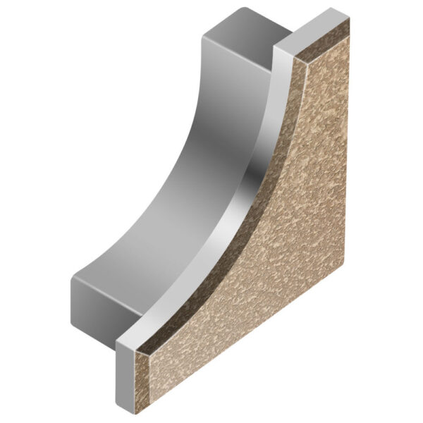 Schluter DILEX-AHK End Cap - Aluminum Beige
