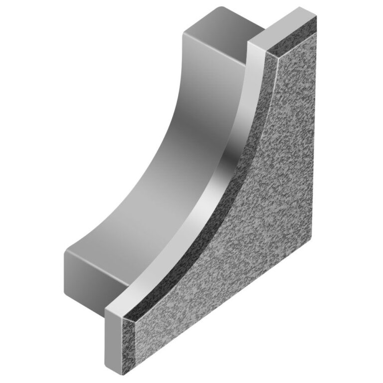 Schluter DILEX-AHK End Cap - Aluminum Pewter