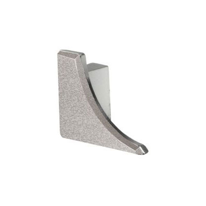 Schluter DILEX-AHKA Left End Cap with 3/8" Radius - Aluminum Greige