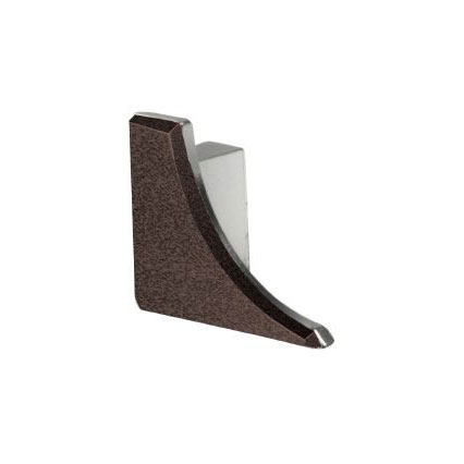 Schluter DILEX-AHKA Left End Cap with 3/8" Radius - Aluminum Dark Anthracite