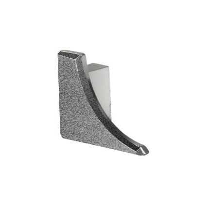 Schluter DILEX-AHKA Left End Cap with 3/8" Radius - Aluminum Pewter