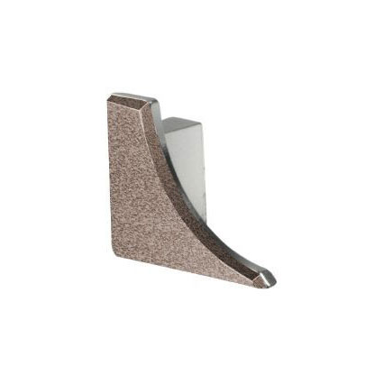 Schluter DILEX-AHKA Left End Cap with 3/8" Radius - Aluminum Light Anthracite