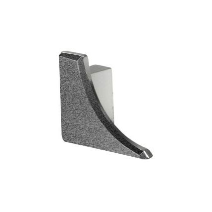 Schluter DILEX-AHKA Left End Cap with 3/8" Radius - Aluminum Stone Grey