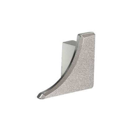 Schluter DILEX-AHKA Right End Cap with 3/8" Radius - Aluminum Greige