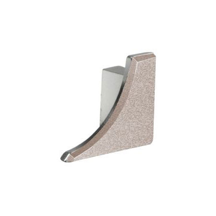 Schluter DILEX-AHKA Right End Cap with 3/8" Radius - Aluminum Cream