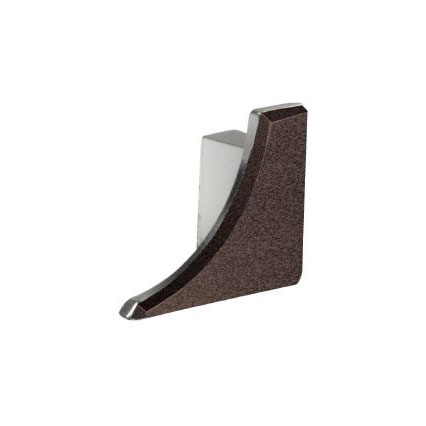 Schluter DILEX-AHKA Right End Cap with 3/8" Radius - Aluminum Dark Anthracite