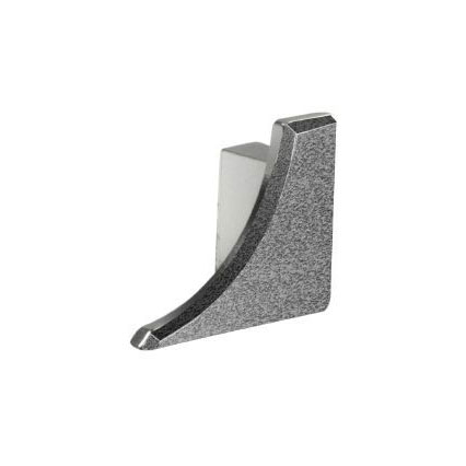Schluter DILEX-AHKA Right End Cap with 3/8" Radius - Aluminum Pewter
