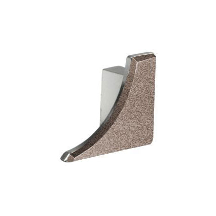 Schluter DILEX-AHKA Right End Cap with 3/8" Radius - Aluminum Light Anthracite