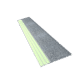 Kinesik Ecoglo E30 Photoluminescent Step Edge Contrast Strip with Grey Anti-Slip Strip 2" (Sold in Linear Feet)