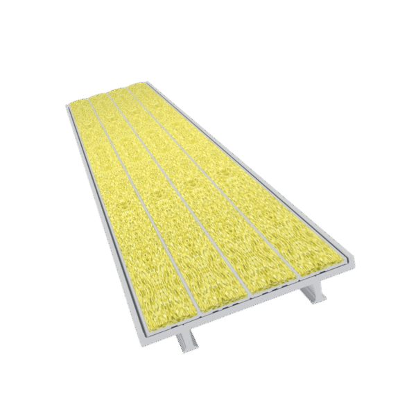 Kinesik Ecoglo S1-N30 Cast in Place Stair Nosing with Yellow Anti-Slip Strip 2.1" (Sold in Linear Feet)