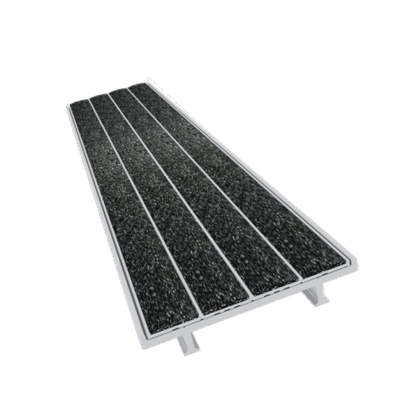 Kinesik Ecoglo S1-N30 Cast in Place Stair Nosing with Black Anti-Slip Strip 2.1" (Sold in Linear Feet)