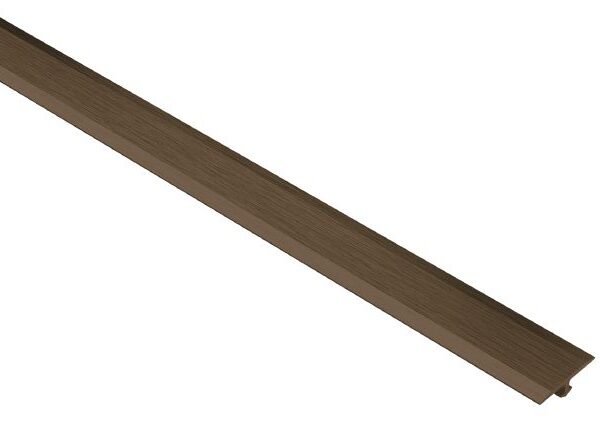 Schluter VINPRO-T Retrofit Resilient T-Molding Profile - Anodized Aluminum Brushed Antique Bronze 1/8" (3 mm) x 1" x 8' 2-1/2"