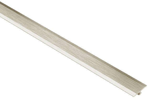 Schluter VINPRO-T Retrofit Resilient T-Molding Profile - Anodized Aluminum Brushed Nickel 1/8" (3 mm) x 1" x 8' 2-1/2"