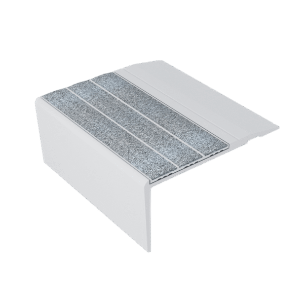 Kinesik Ecoglo F4-N20 Flat Stair Nosing with Grey Anti-Slip Strip 2.7" x 8'