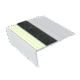 Kinesik Ecoglo F6-E20 Photoluminescent Flat Stair Nosing with Black Anti-Slip Strip 3.1" (Sold in Linear Feet)