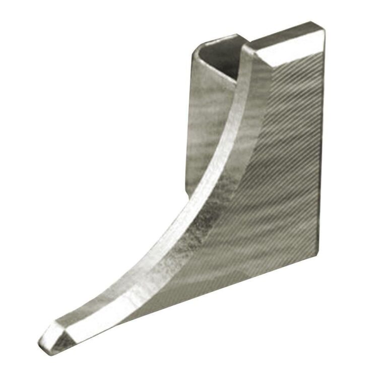 Schluter DILEX-AHKA Right End Cap with 3/8" Radius - Anodized Aluminum Brushed Nickel