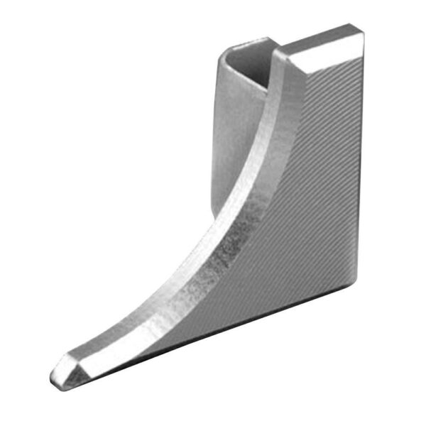 Schluter DILEX-AHKA Right End Cap with 3/8" Radius - Anodized Aluminum Matte