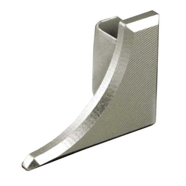 Schluter DILEX-AHKA Right End Cap with 3/8" Radius - Anodized Aluminum Matte Nickel