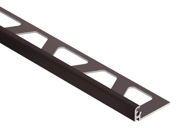 Schluter JOLLY Wall Tile Edge Trim Aluminum Bronze 5/16" (8 mm) x 8' 2-1/2"