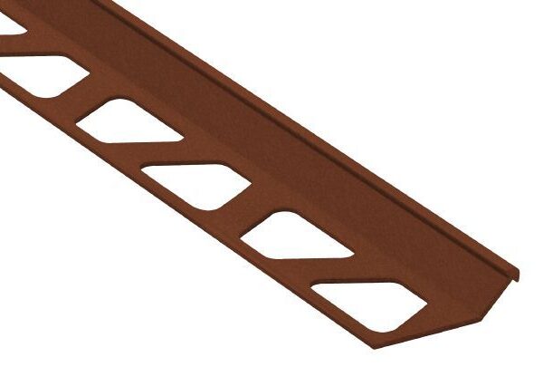 Schluter FINEC Finishing and Edge Protection Profile Aluminum Rustic Brown 1/2" (12.5 mm) x 8' 2-1/2"