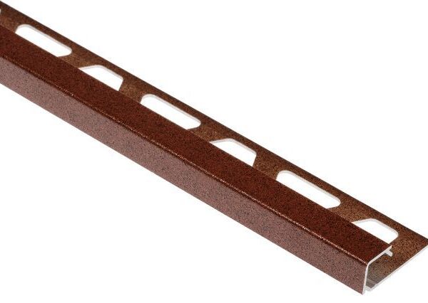 Schluter QUADEC Square Edge Trim - Aluminum Rustic Brown 1/2" (12.5 mm) x 8' 2-1/2"