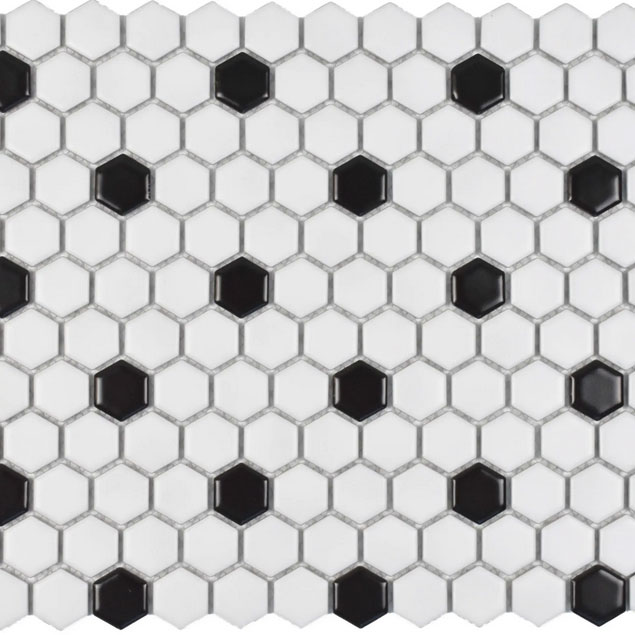 Roca CC Mosaics Black and White Matte